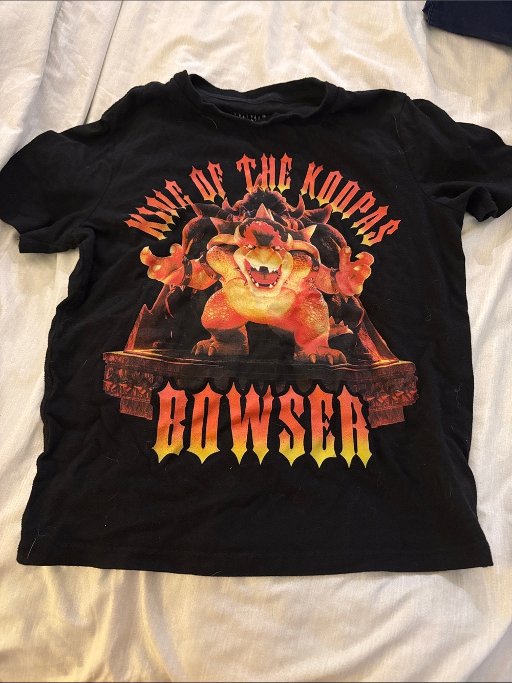 Bowser Kids Black Graphic Tee - King of the Koopas